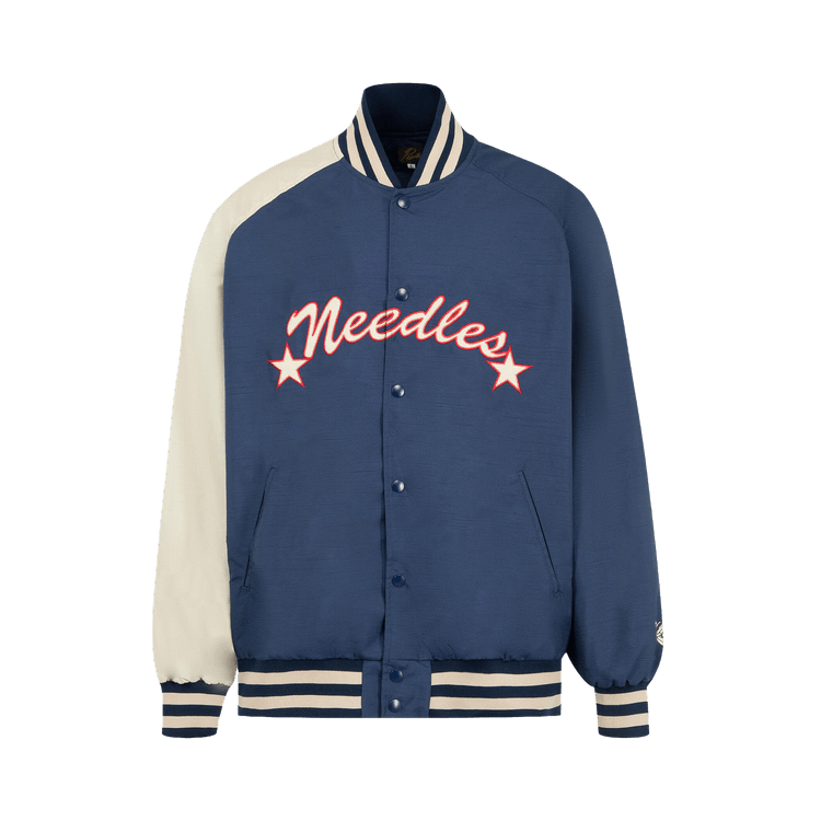 Needles Poly Shantung Stadium Jacket 'Navy'