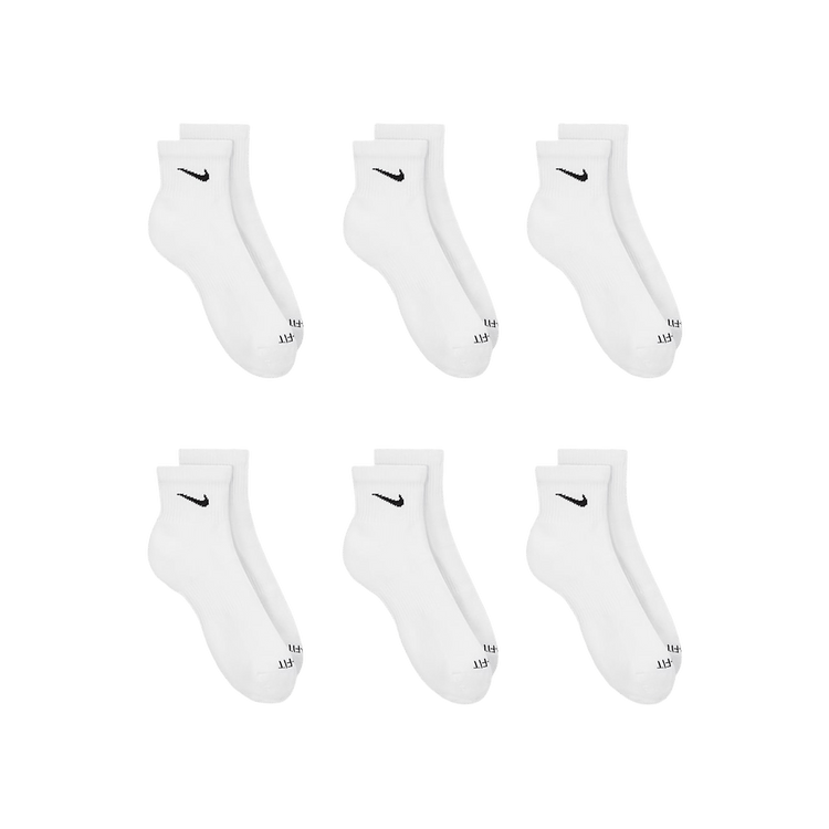Nike Everyday Plus Cushioned Ankle Socks (6 Pairs) 'White/Black'
