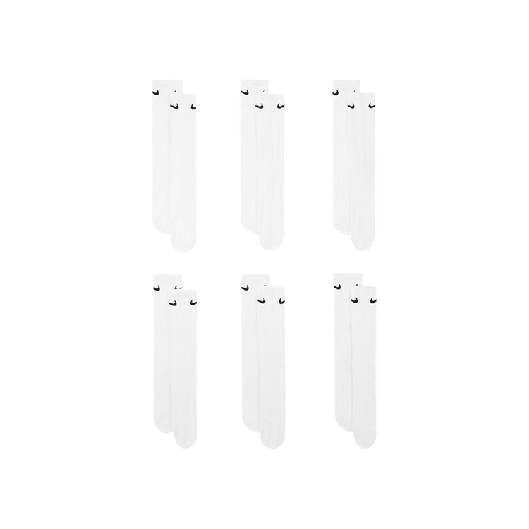 Nike Everyday Cushioned Crew Socks (6 Pairs) 'White/Black'