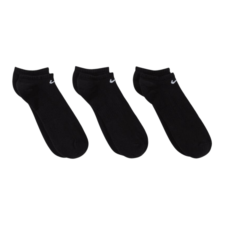 Nike Everyday Cushioned No-Show Socks (3 Pairs) 'Black/White'