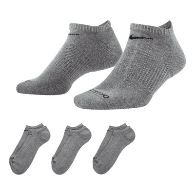 Nike 3 PK Everyday No Show Cushion Socks 'Grey'