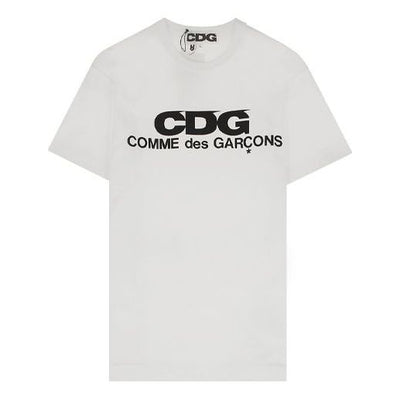 COMME des GARCONS CDG Classical Logo Applique Short-sleeve Tee Unisex White