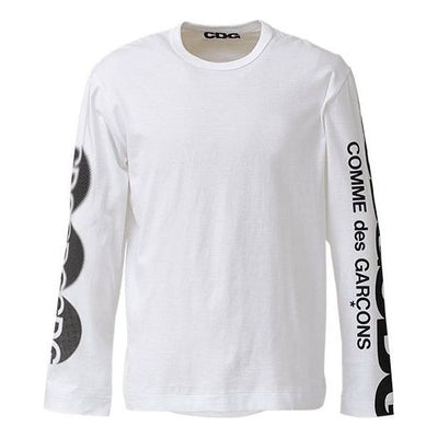 COMME des GARCONS CDG String mark Logo Long-sleeve Tee 'White'