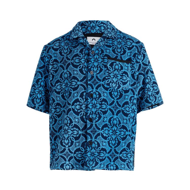 Marine Serre Oriental Towels Bowling Shirt 'Oriental Aquarius'