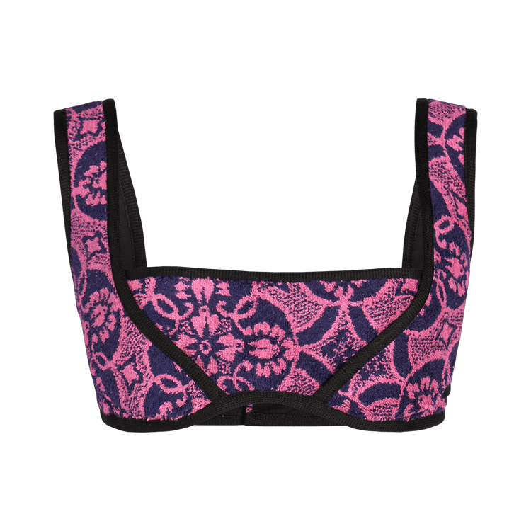 Marine Serre Oriental Towels Brassiere 'Oriental Fuschia'