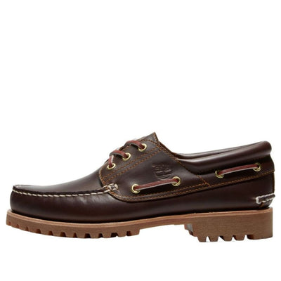 Timberland Authentic 3-Eye Lug Handsewn Boat 'Brown'