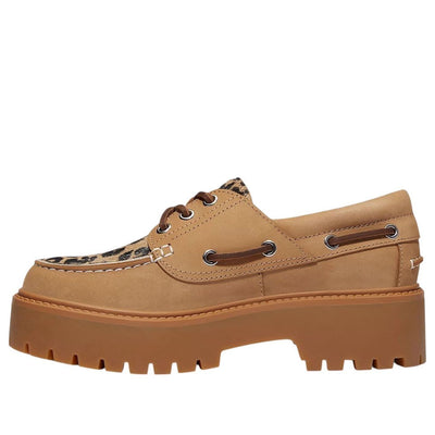 (WMNS) Timberland Stone Street Platform Boat 'Leopard Print'
