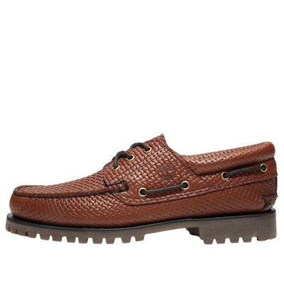 Timberland Authentic 3-Eye Lug Handsewn Boat 'Brown'