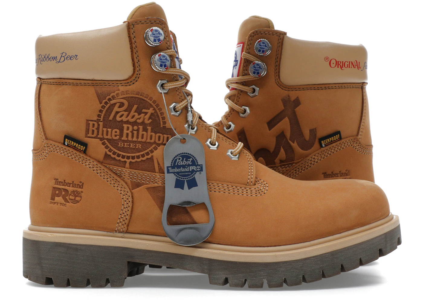 Timberland PRO 6" Soft Toe Work Boot Pabst Blue Ribbon Wheat Nubuck