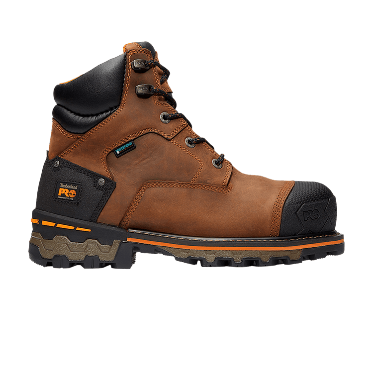 Timberland Boondock 6 Inch Composite Toe Waterproof Work Boot 'Brown Oiled Distressed'
