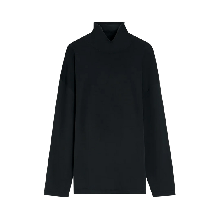 Lemaire Relaxed Mock Neck T-Shirt 'Black'