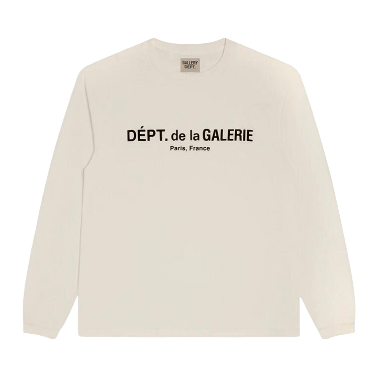 Gallery Dept. French Logo Lux Long-Sleeve Tee 'Washed Cream'
