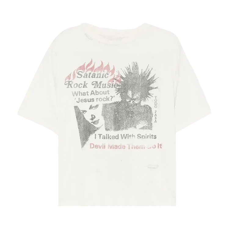 Todo Pasa Satanic Rock Music T-Shirt 'White'