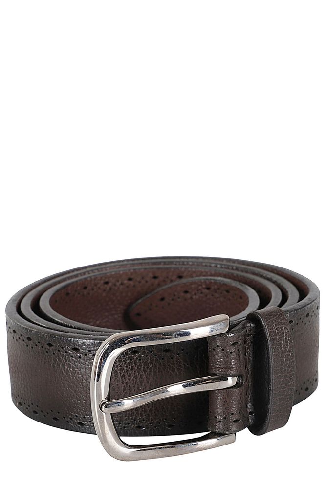 Orciani Perforated Edge Leather Belt