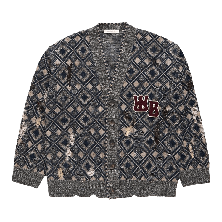 Wales Bonner Sibling Cardigan 'Grey/Black/Navy/Ivory'