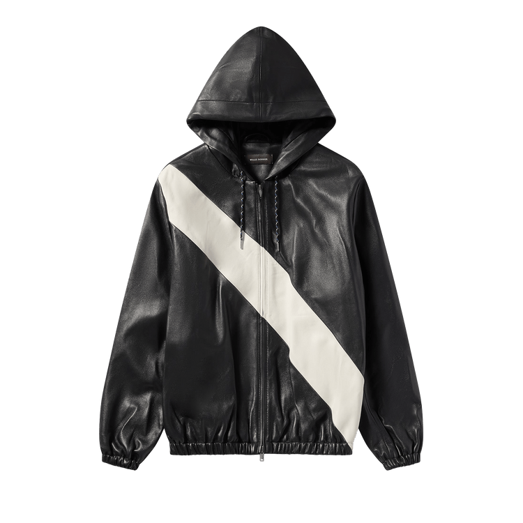 Wales Bonner Vista Leather Anorak 'Black/Ivory'