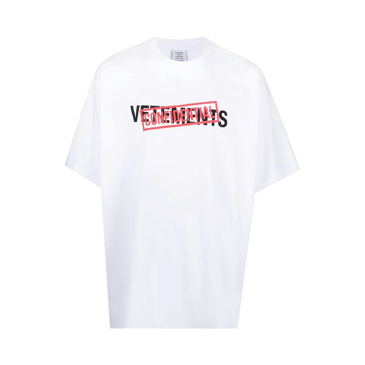 Vetements Confidential Logo T-Shirt 'White'