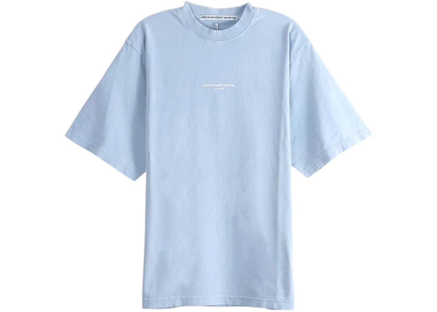 Alexander Wang Logo Print Short Sleeve Tee Tan