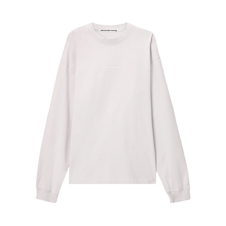 Alexander Wang Logo Print Long-Sleeve Tee 'Washed Light Pink'