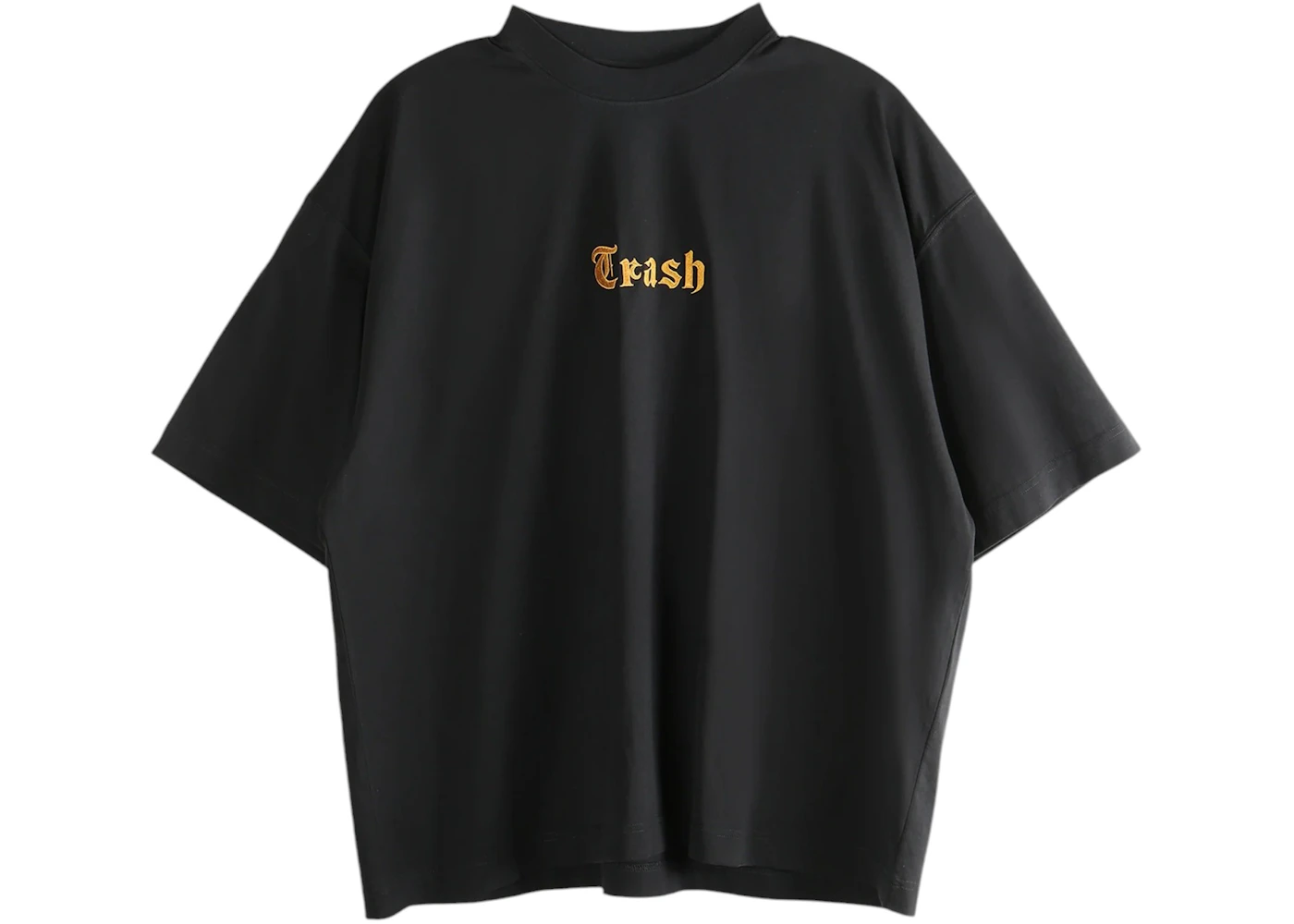 Vetements Trash Embroidered Regular T-shirt Black