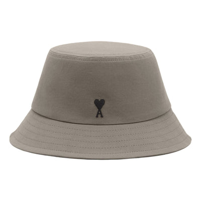 AMI SS26 Cotton Ami De Coeur Bucket Hat 'Carbon'