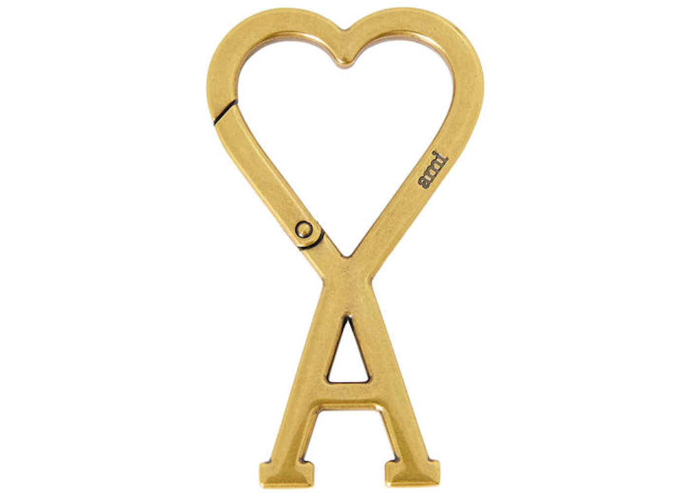 Ami Paris Ami de Coeur Heart Keyring Brass