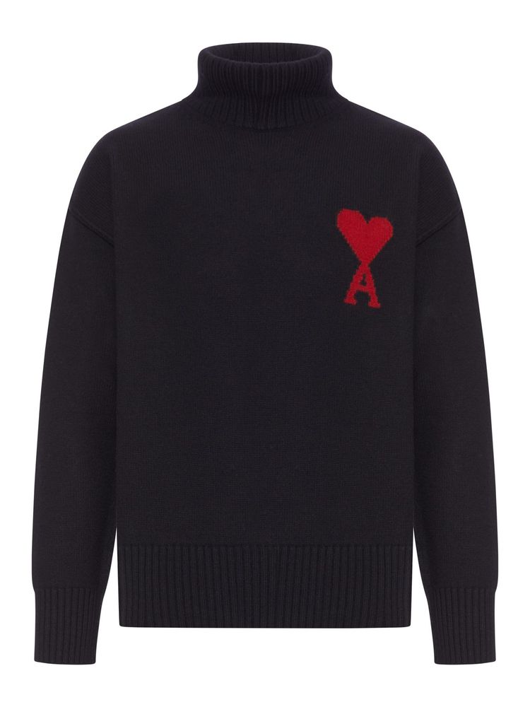 AMI Paris Ami de Coeur Turtleneck Knitted Jumper