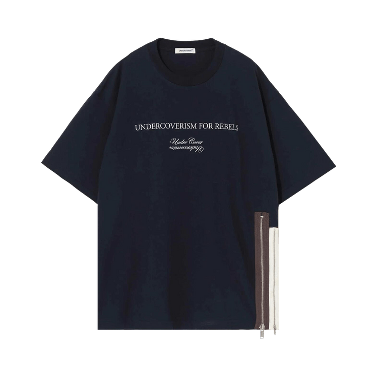 Undercover Undercoverism For Rebels Side Zip T-Shirt 'Navy'
