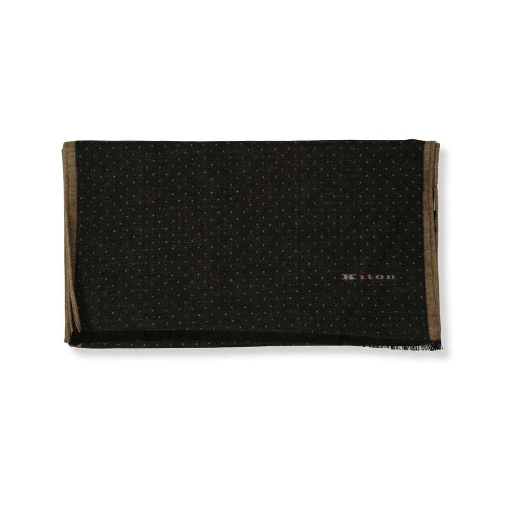 Kiton Usciack Double-Face Patterned Scarf