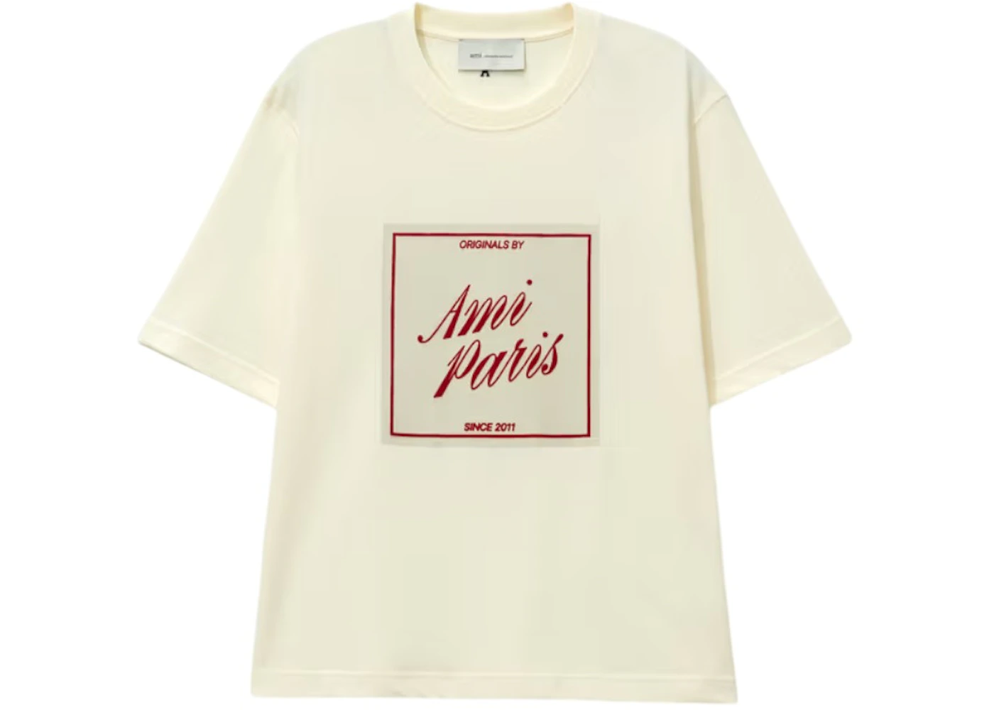 Ami Paris Heritage Print T-shirt Creme