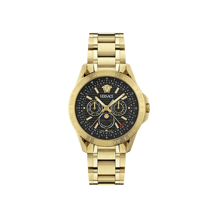 Versace V Galaxy Moonphase Bracelet Watch 'Gold'