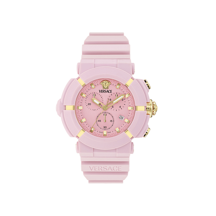 Versace Real Active Chrono Silicone Watch 'Pink'