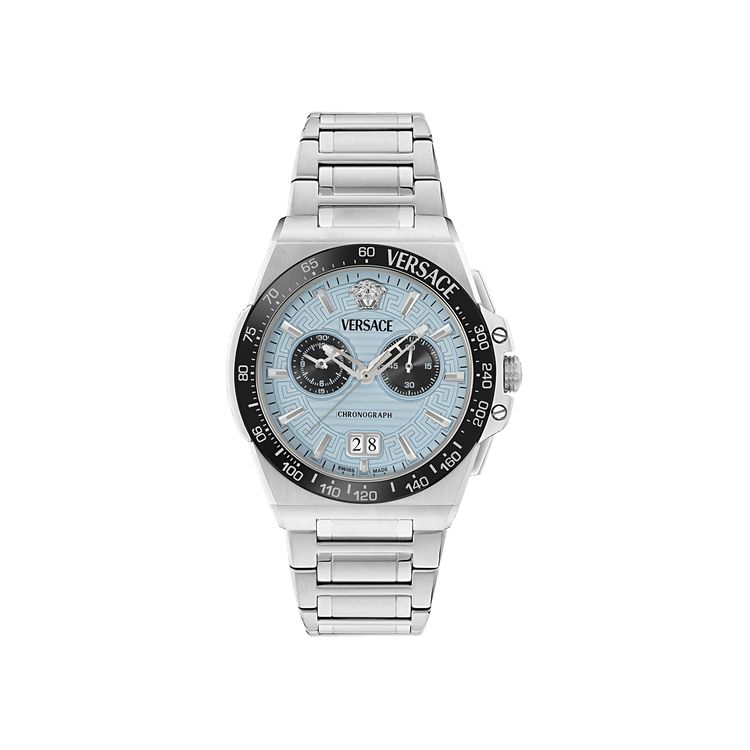Versace Greca Reaction Chronograph Watch 'Stainless Steel'