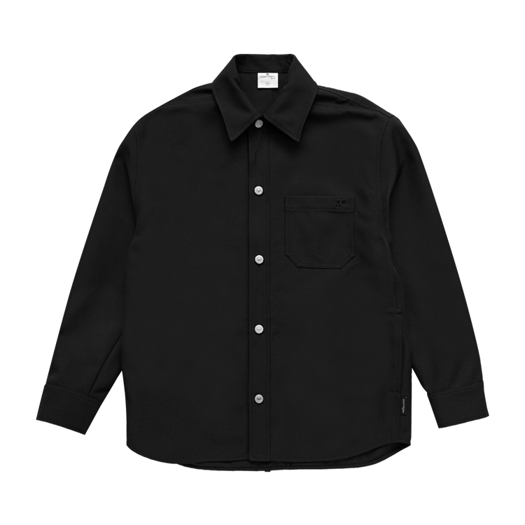Courrèges Retro Twill Oversized Shirt 'Black'