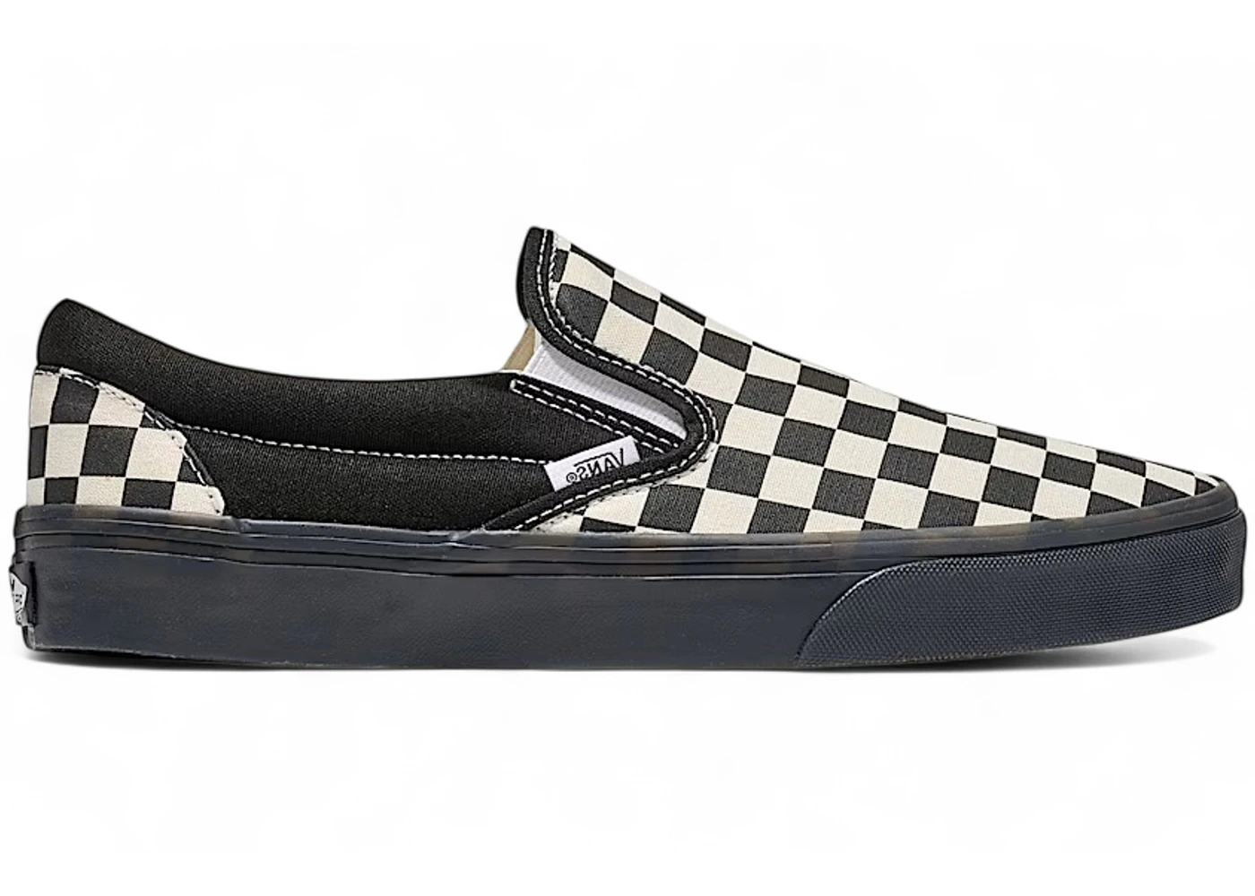 Vans Classic Slip-On Checkerboard Black White Black Midsole