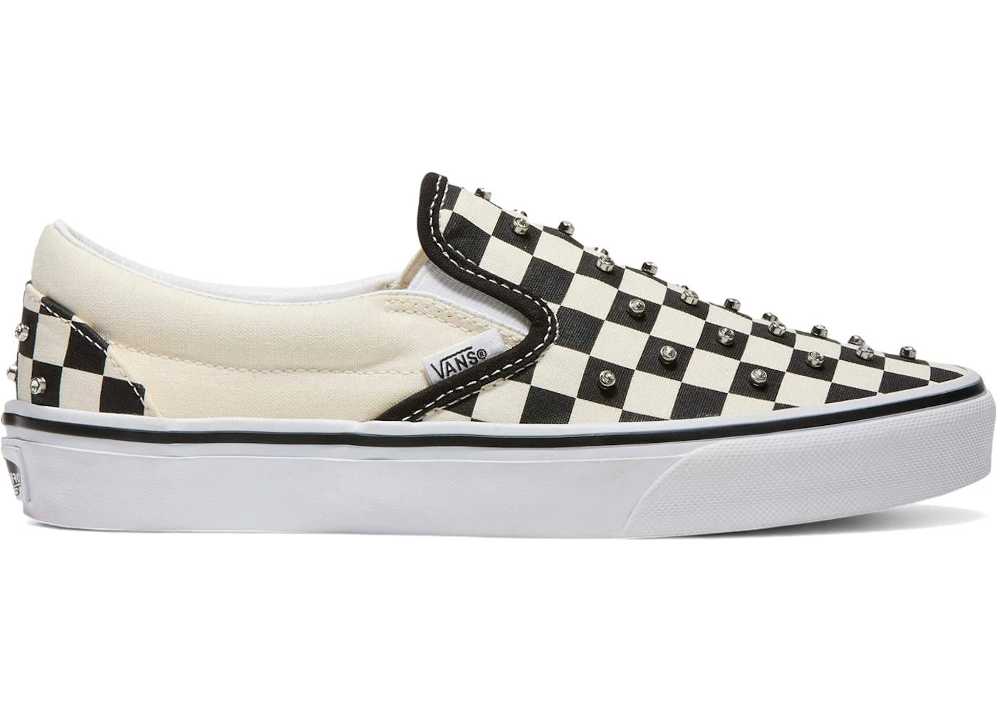 Vans Classic Slip-On Checkerboard Rhinestone Black White