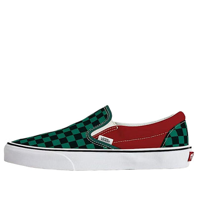 Vans Classic Slip-On Checkerboard 'Green Red'