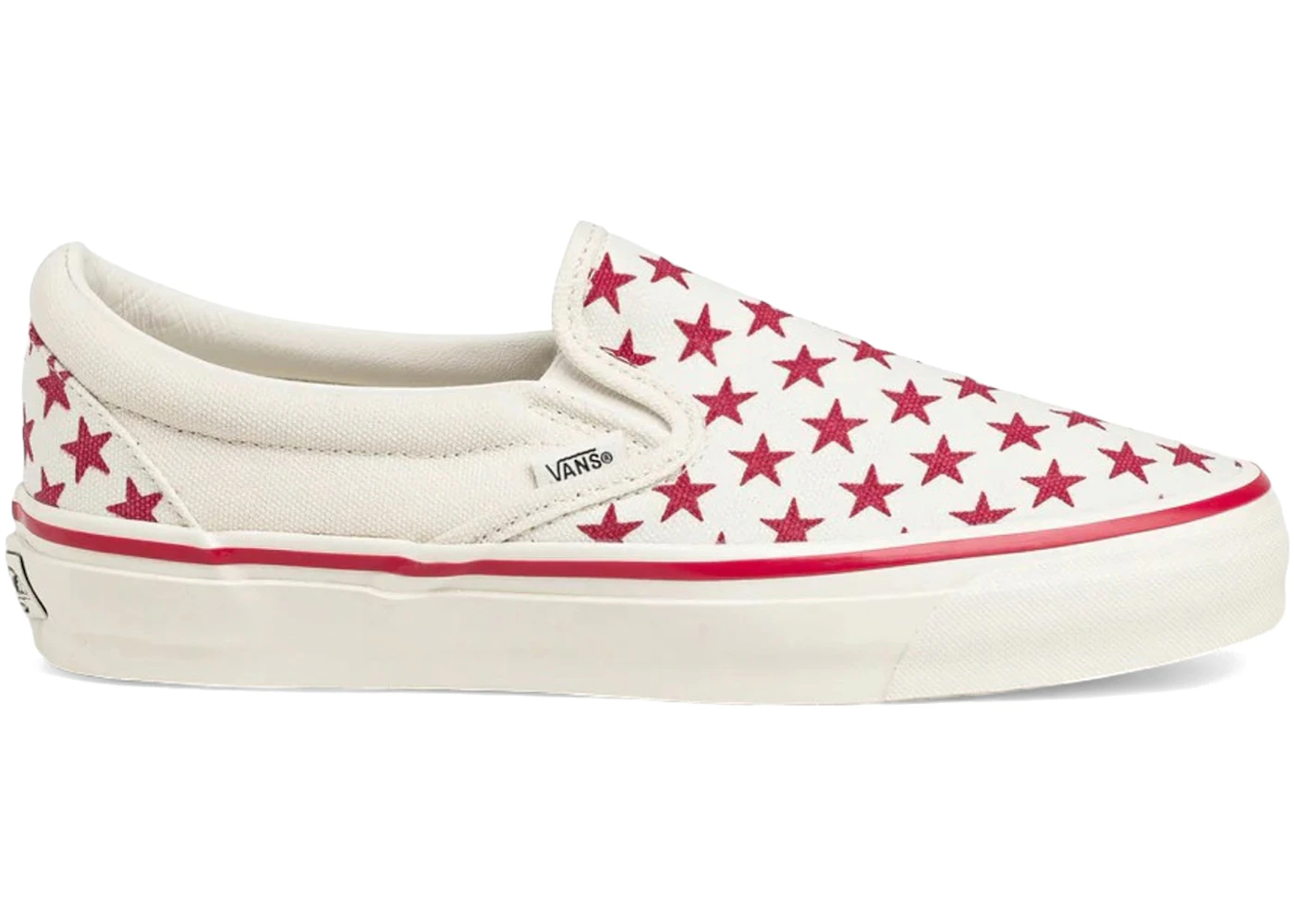 Vans Premium Classic Slip-On Stars Racing Red Marshmallow