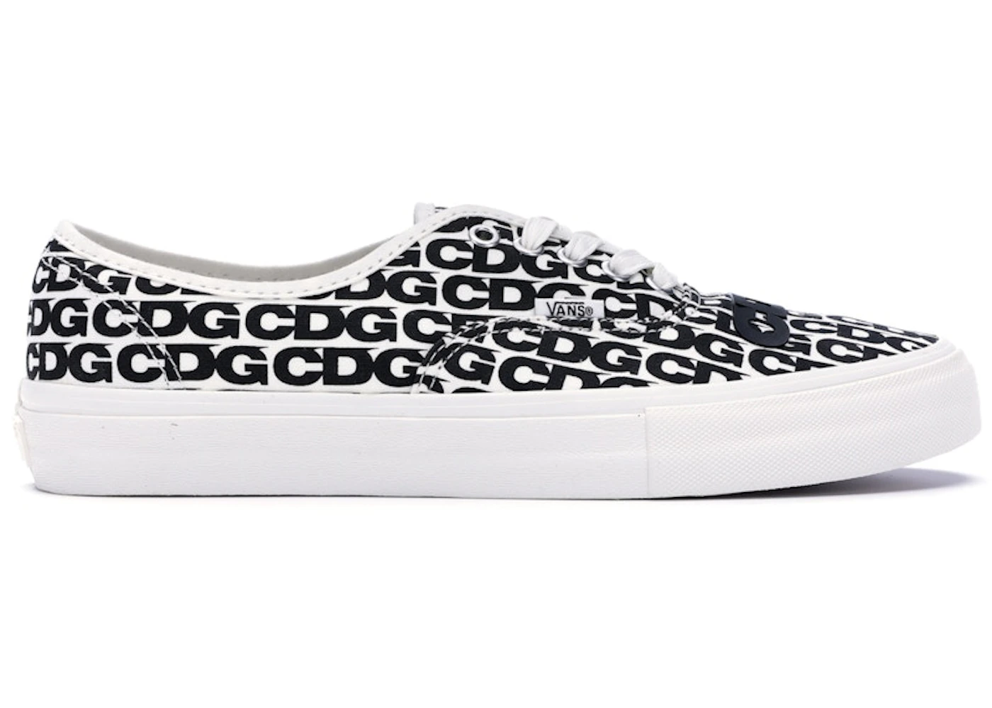 Vans Authentic Comme des Garcons White Heel Tab
