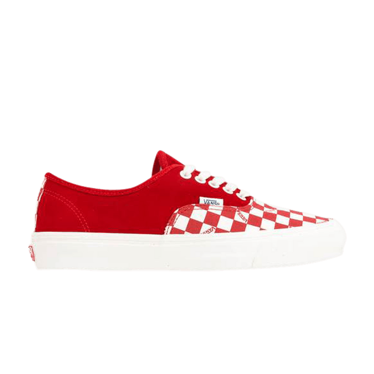 Vans OG Authentic LX 'Racing Red Checkerboard Toe'