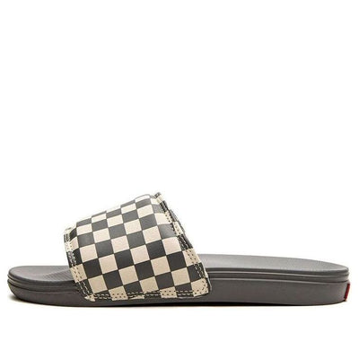 Vans La Costa Slide-On Sports Slippers Black White Distress Grid 'Black White'