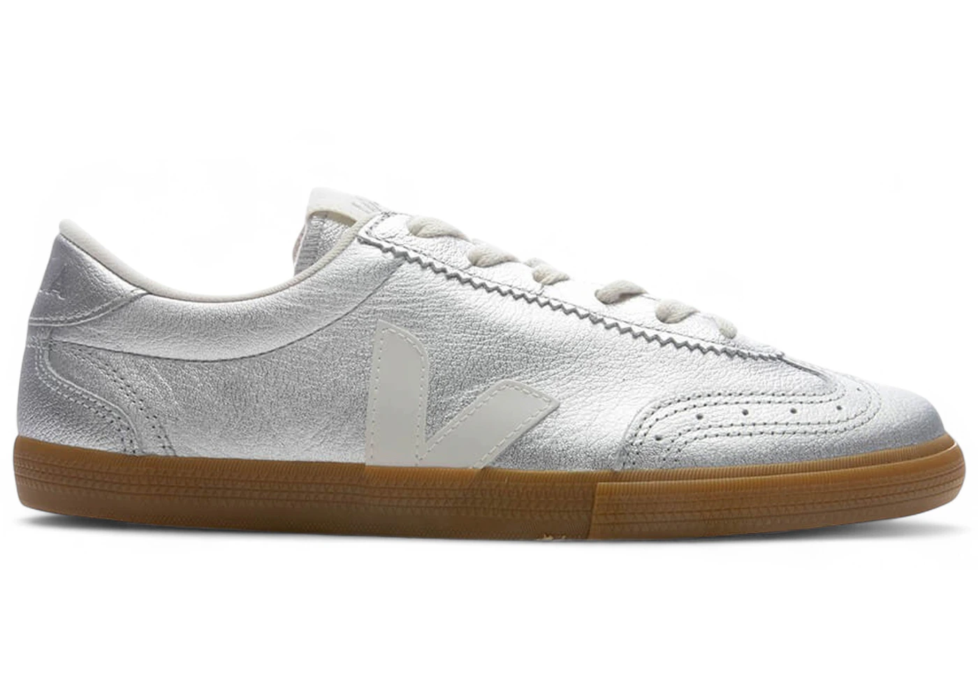 Veja Volley Leather Silver White Natural