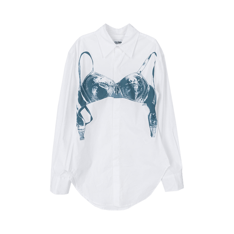 Jean Paul Gaultier Shirt Printed Scanned Bra 'White/Blue Grey'