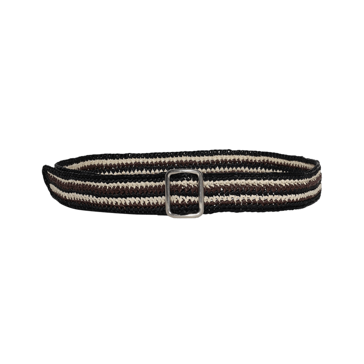The Row Ara Belt 'Black/Dark Brown/Ivory Ans'
