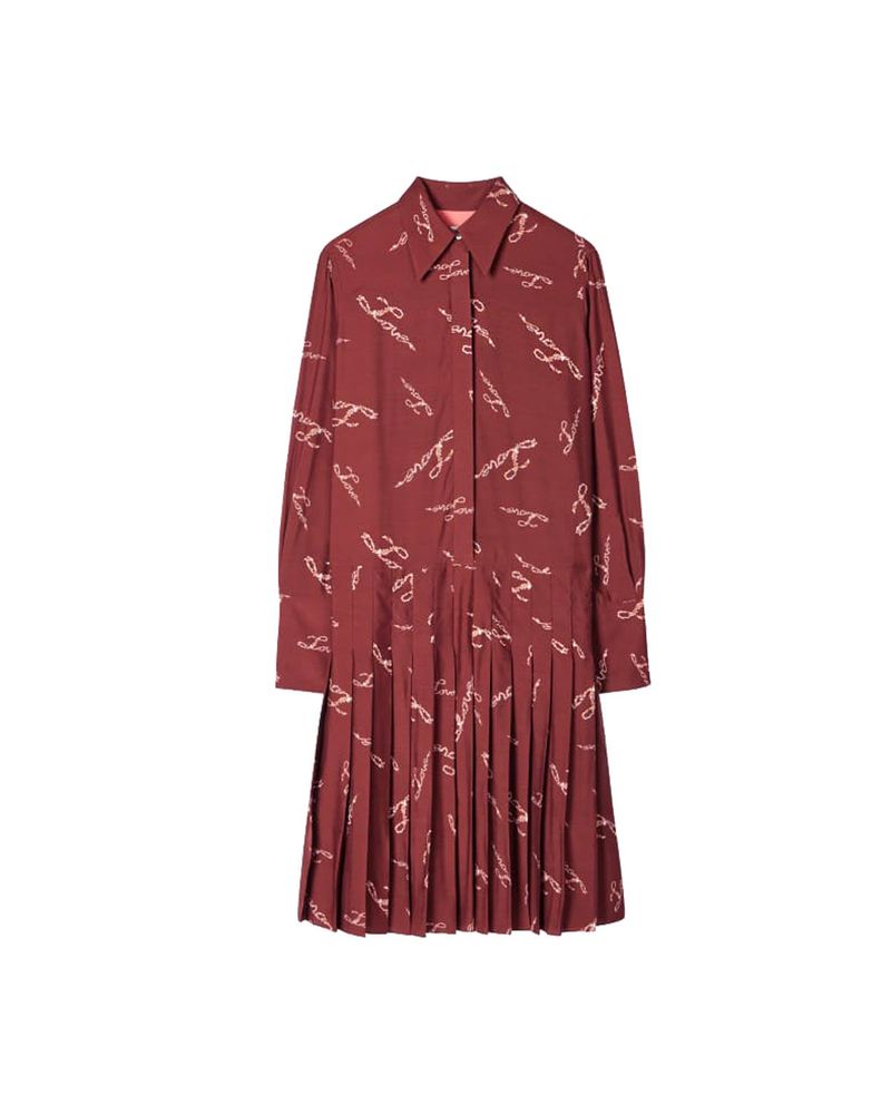 Paul Smith Love Print Pleated Shirt Dress