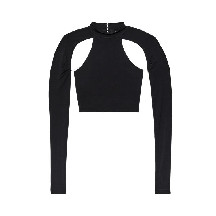 PURPLE BRAND Cut Out Cropped Top 'Black'