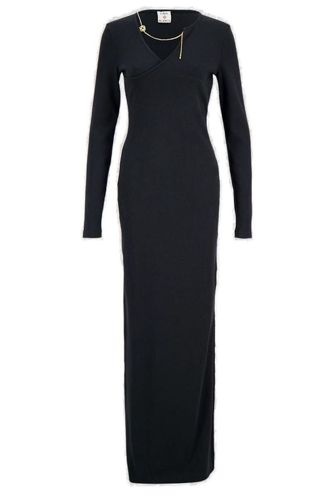 Casablanca Ribbed Embellished Maxi Dress