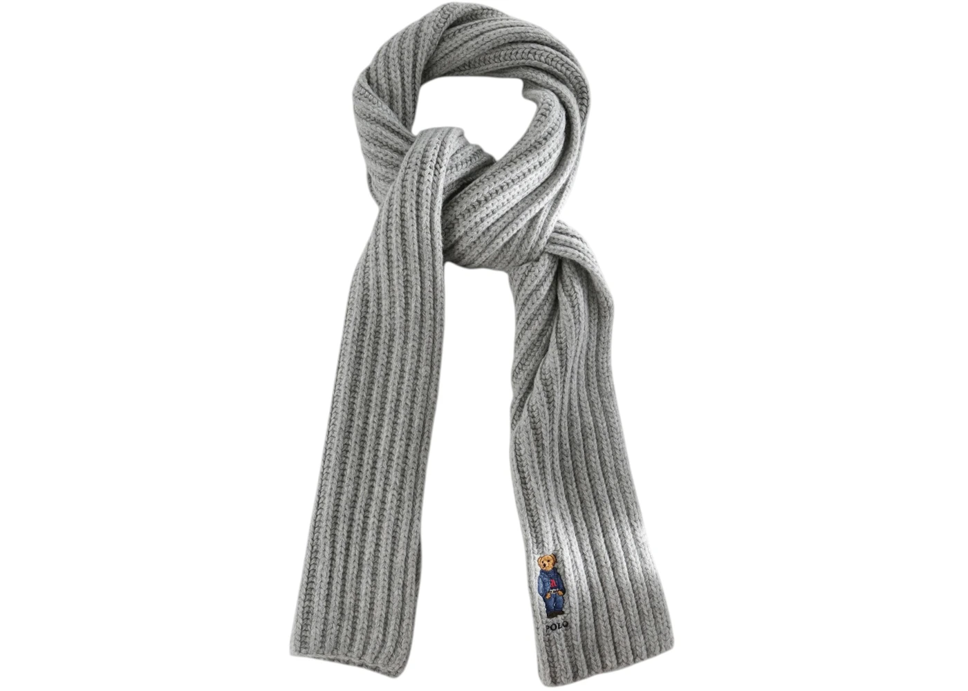 Polo Ralph Lauren Denim Bear Scarf Andover Hthr