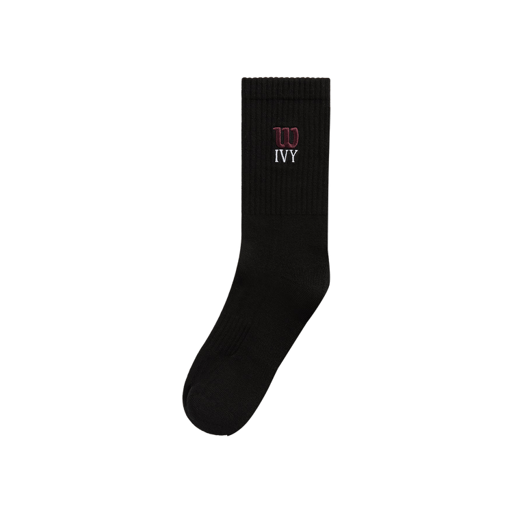 Kith Ivy For Wilson Logo Crew Socks 'Black'