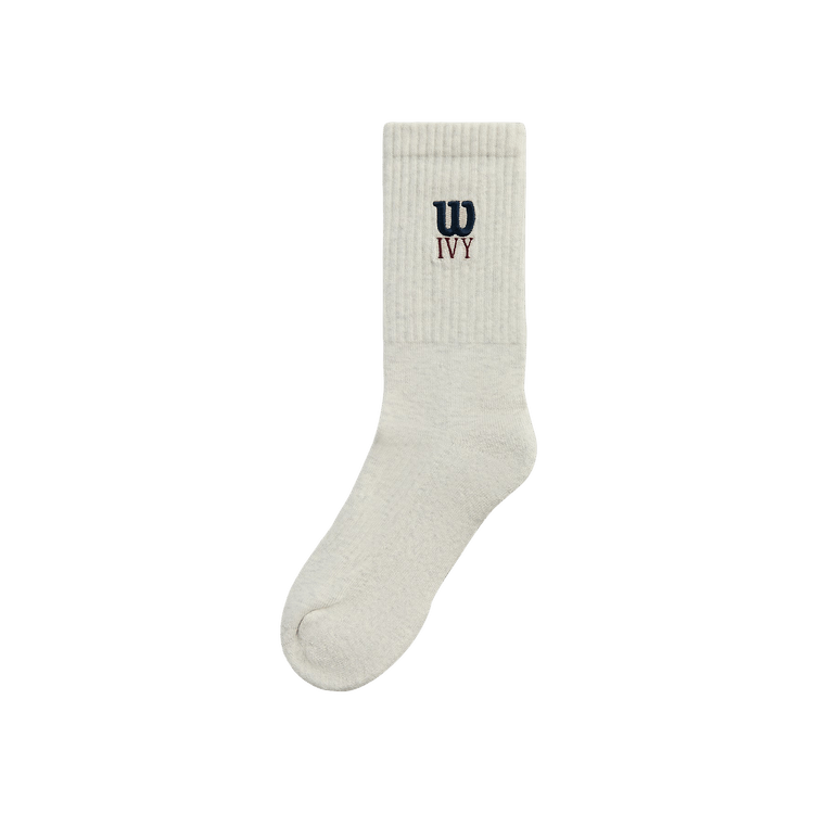 Kith Ivy For Wilson Logo Crew Socks 'Gray Heather'